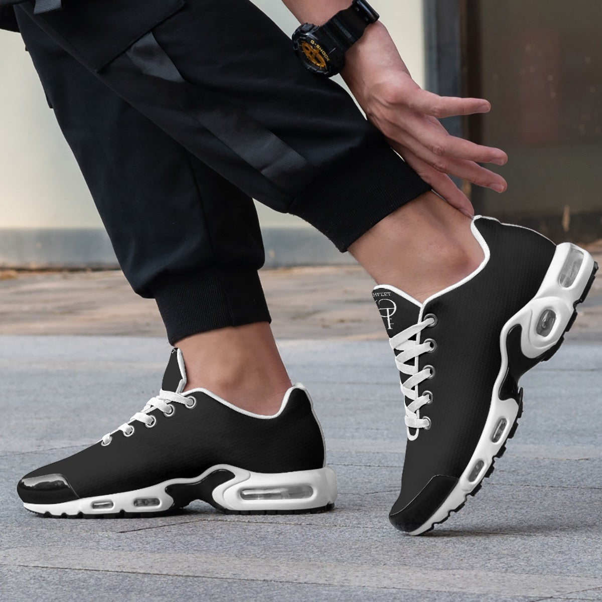 Chaussures de Sport requin black Oothfeet pour Hommes avec Coussin d'Air