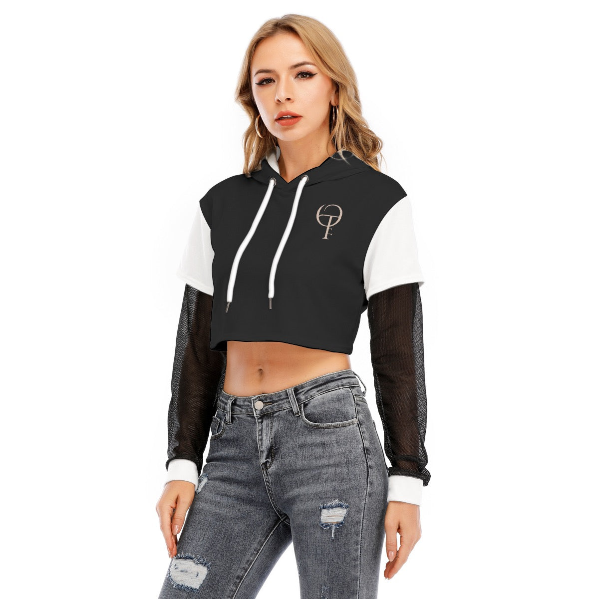 Hoodie avec Manches en Maille - Design Unique