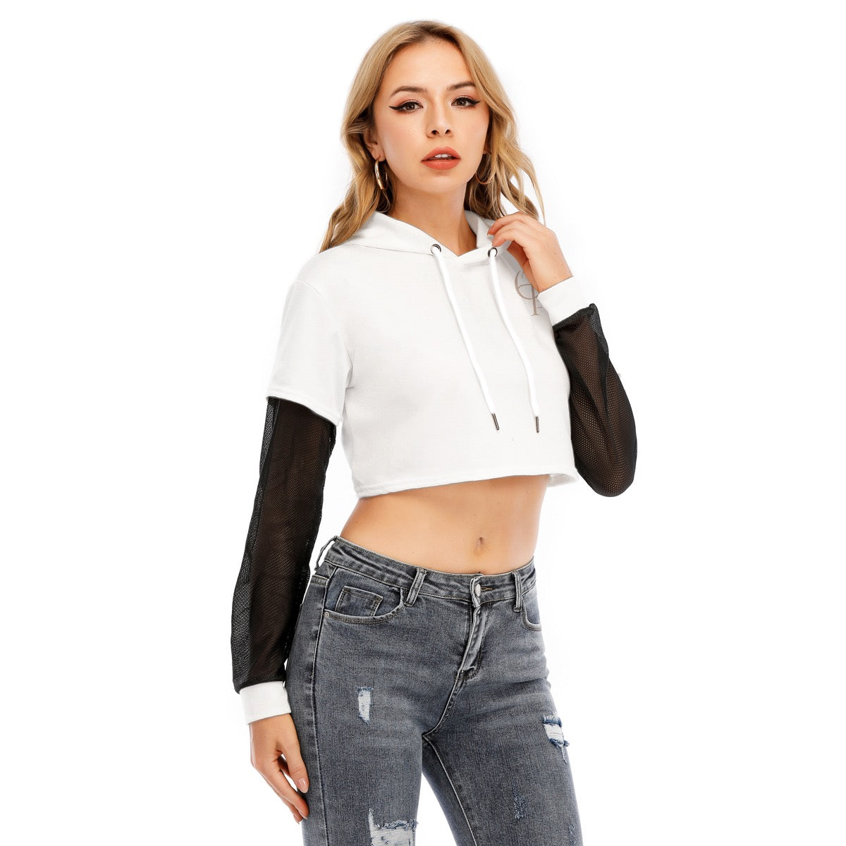 Hoodie avec Manches en Maille - Design Unique