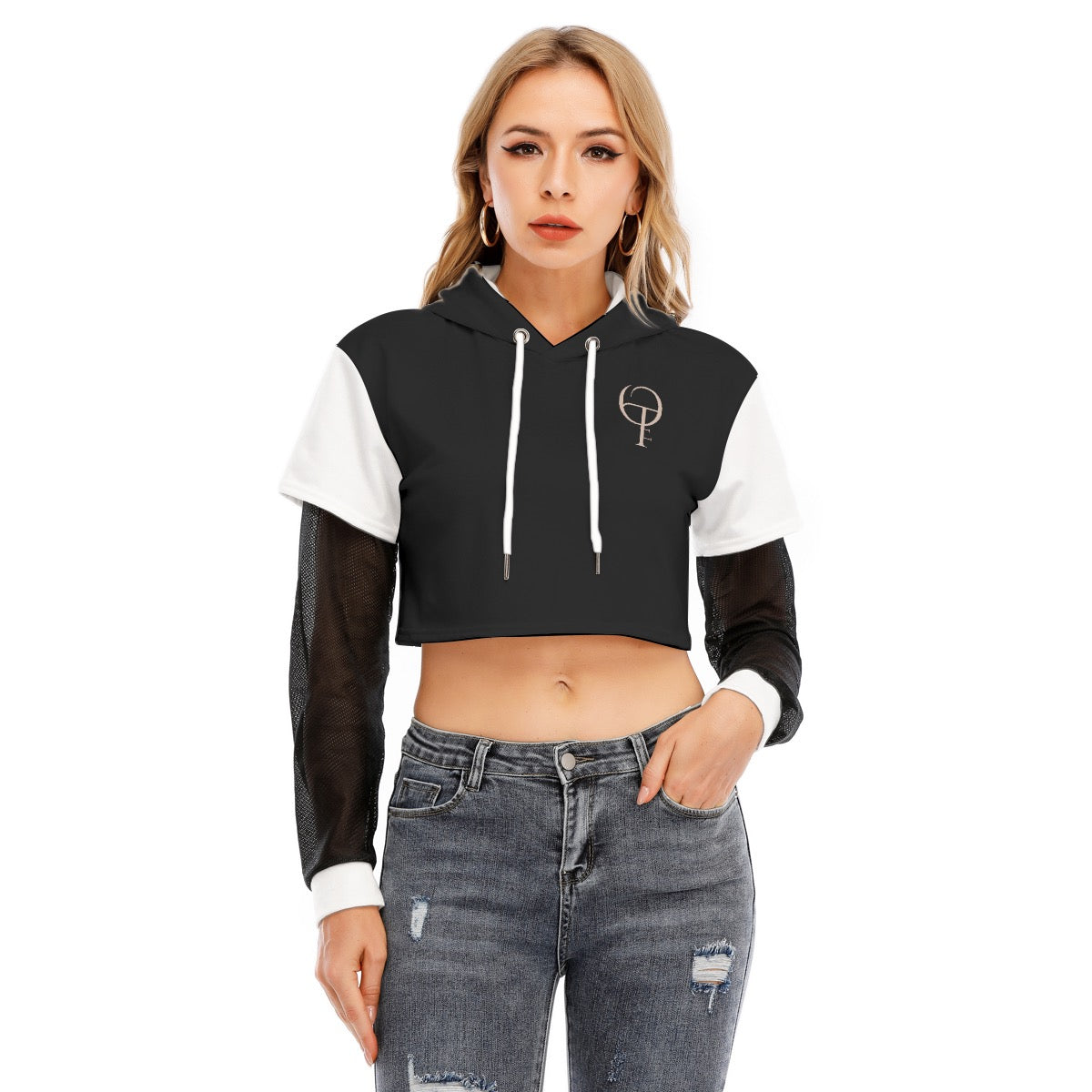 Hoodie avec Manches en Maille - Design Unique