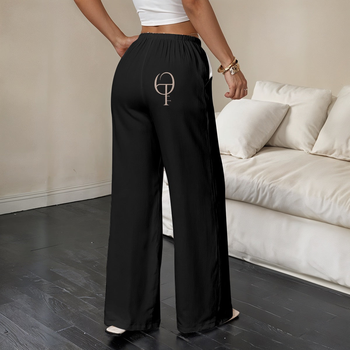 Pantalon Décontracté à Jambes Droites Oothfeet pour Femmes
