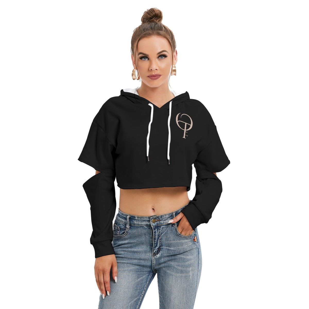 Hoodie pour Femme avec Manches Découpées – Fourrure Épaisse – Marque Oothfeet