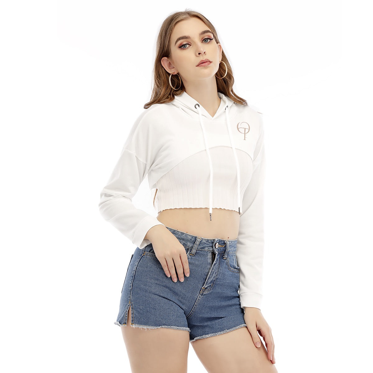 Short Hoodie Femme avec Cordon de Serrage – Style Smock – Marque Oothfeet