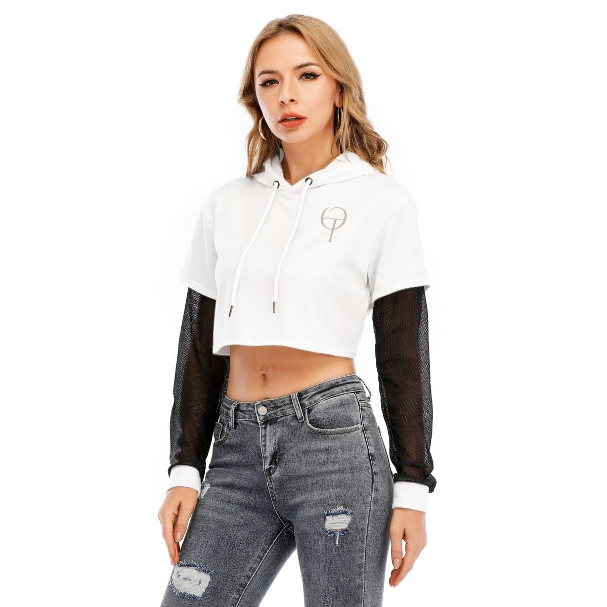 Hoodie avec Manches en Maille - Design Unique