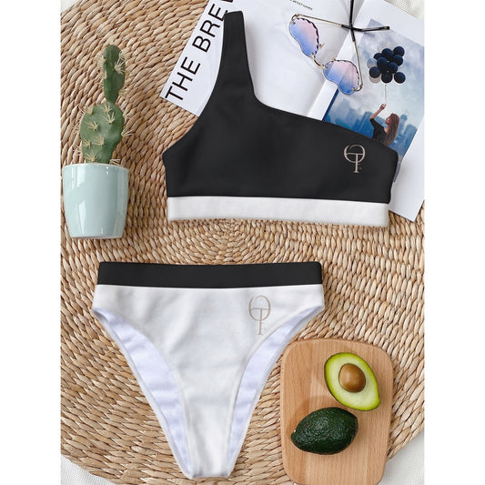 Bikini d'été élégant à épaule unique