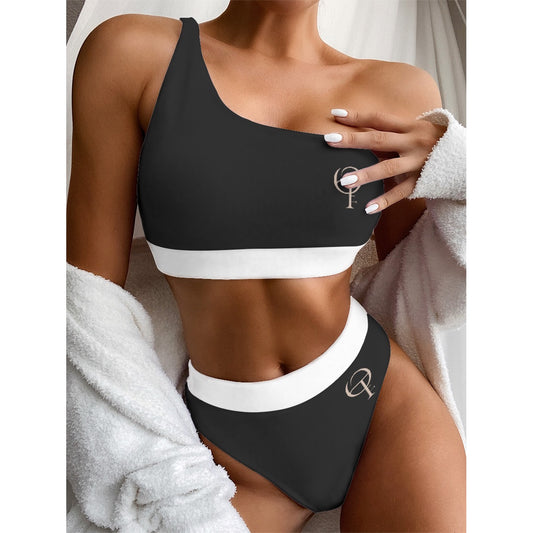 Bikini d'été élégant à épaule unique
