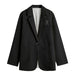 Blazer Noir pour femme tout-en-un | 245GSM Coton – Marque Oothfeet