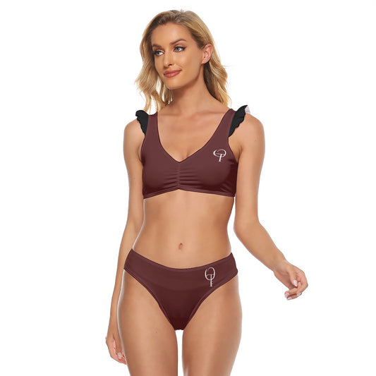 Maillot de Bain Bikini pour Femme avec Soutien-Gorge à Volants – Marque Oothfeet
