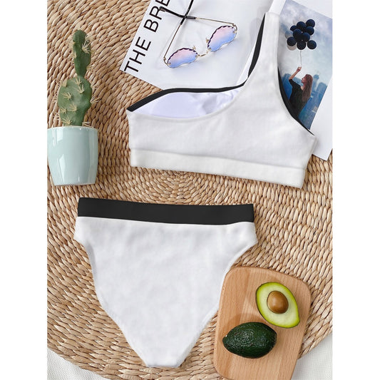 Bikini d'été élégant à épaule unique