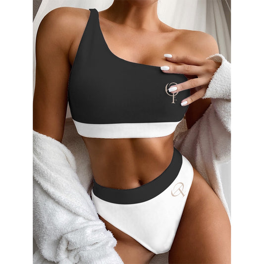 Bikini d'été élégant à épaule unique