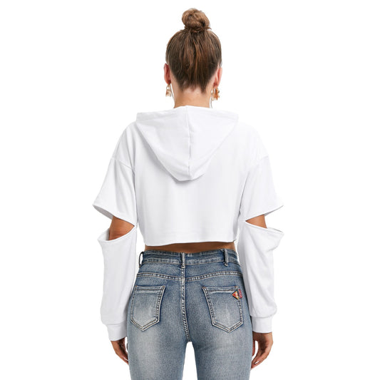 Hoodie pour Femme avec Manches Découpées – Fourrure Épaisse – Marque Oothfeet