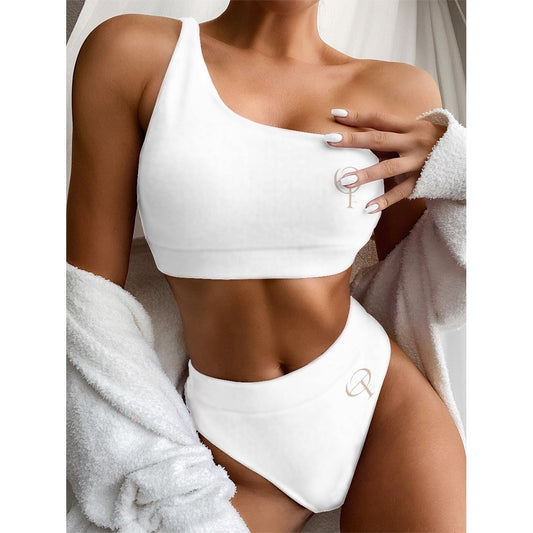 Bikini d'été élégant à épaule unique