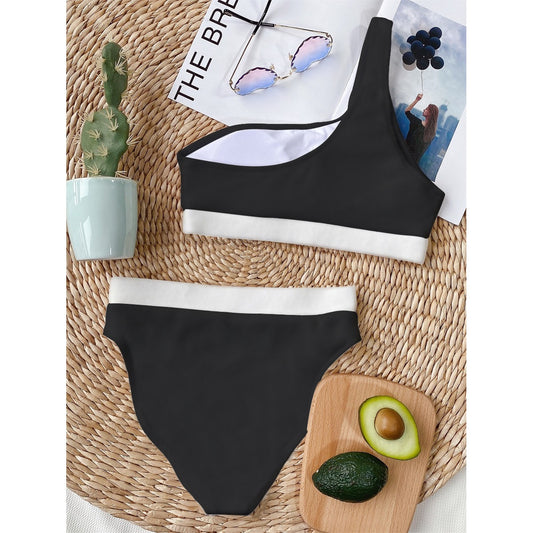 Bikini d'été élégant à épaule unique