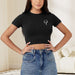 T-shirt Court pour Femme en Polyester - Design Baring le Nombril – Marque Oothfeet