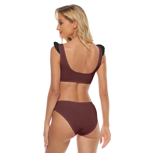 Maillot de Bain Bikini pour Femme avec Soutien-Gorge à Volants – Marque Oothfeet